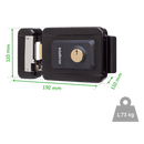 Fechadura elétrica de sobrepor FX2000 preta Intelbras ST5010