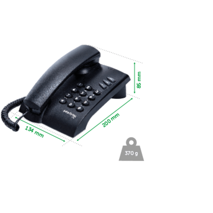 Telefone com fio Pleno Preto intelbrás ST722